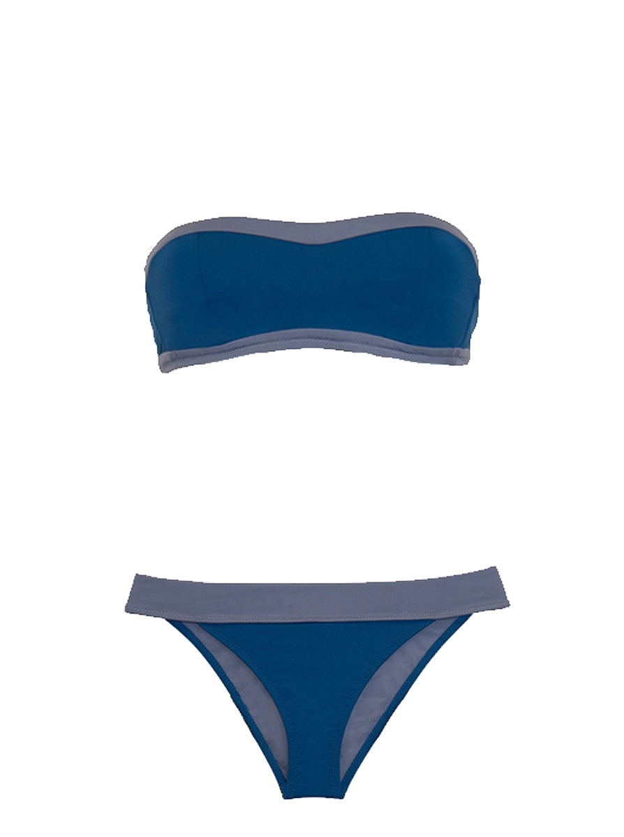 Bandeau Bikini with Removable Straps - Santorini - Jag London - Jaglondon