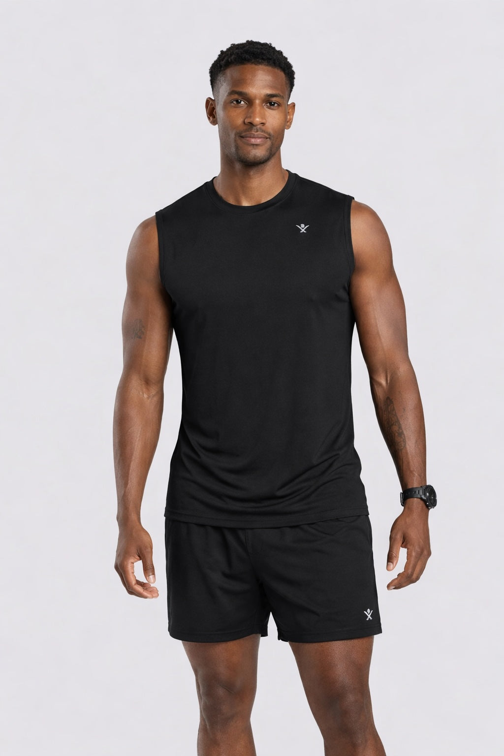 Men’s Black Sleeveless Training T-Shirt - Jaglondon