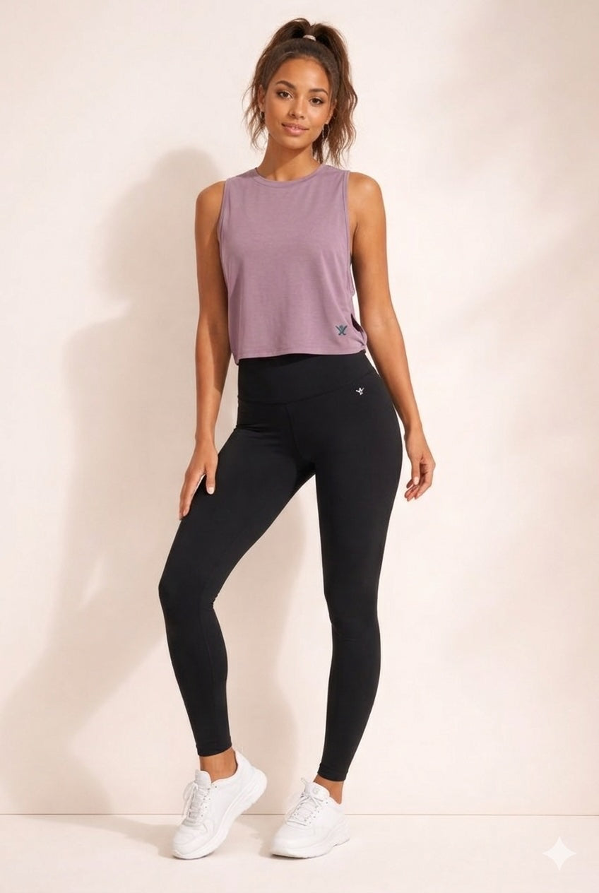 Women’s Cropped Mauve Training Top - Jaglondon