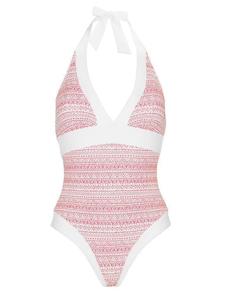 Halter Neck Swimsuit with Tummy Control - Maya Bay - Jag London - Jaglondon