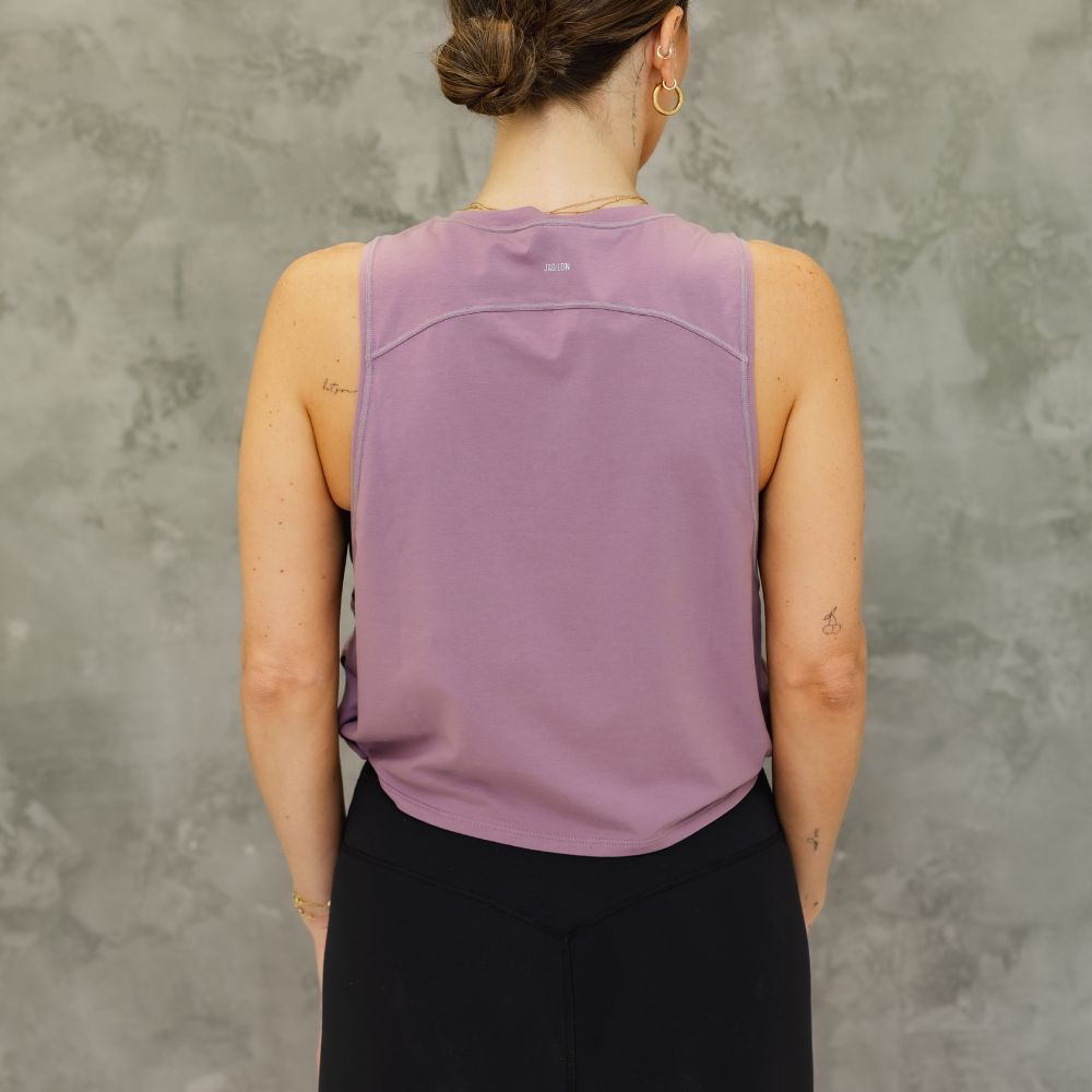 SoftForm™ Cropped Cotton Blend Training Tank Top For Women - Jaglondon